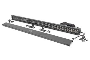 LED Light Bar - Rough Country - Dual Row | Amber DRL - Black